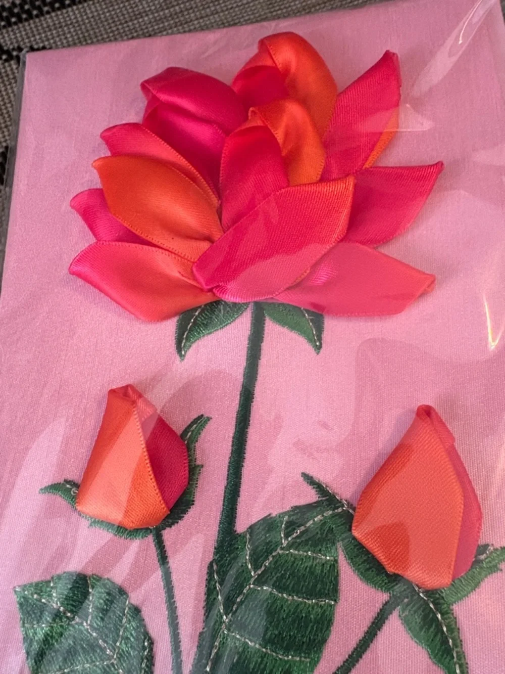 🆕Papyrus Stunning Satin Ribbon Rose Mother’s Day Greeting Card